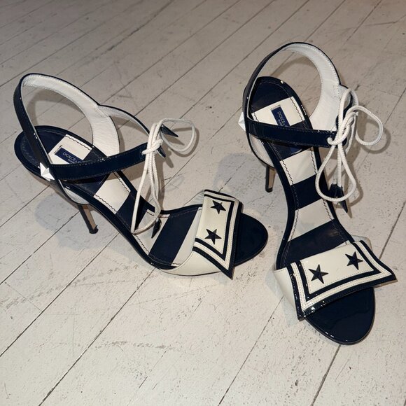 Dolce & Gabbana Sailor Patent Leather Heels - Picture 1 of 6